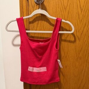 Old Navy cropped pink tank